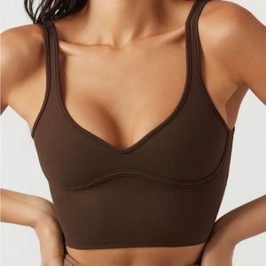 Joah Brown Contour Crop Top S/M